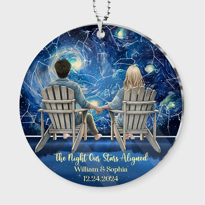 Personalized Star Map Couple Acrylic Car Ornament 37384 1