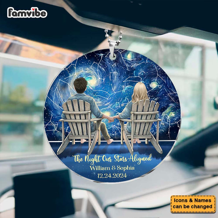 Personalized Star Map Couple Acrylic Car Ornament 37384 1