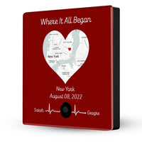 Personalized Gift For Couple Where It All Began Custom Map And Song Music Fridge Magnet 37511 thumb 1