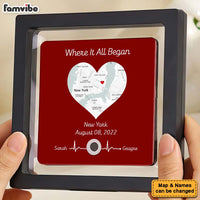 Personalized Gift For Couple Where It All Began Custom Map And Song Music Fridge Magnet 37511 thumb 1