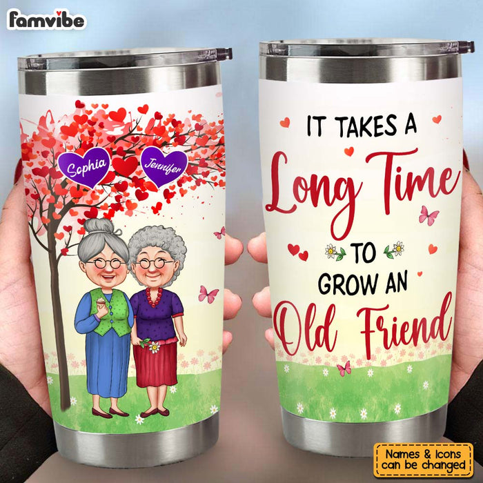 Personalized Friendship Gift  Grow An Old Friend Steel Tumbler 32567 1