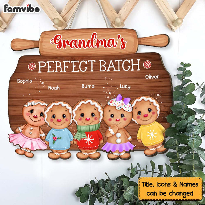Personalized Grandma's Perfect Batch Wood Sign 28267 1