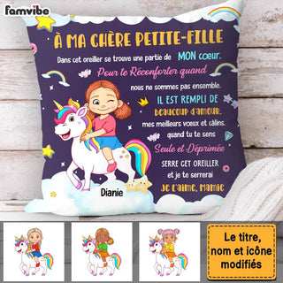 Personalized Gift For Granddaughter Unicorn French Pillow 30765 Primary Mockup