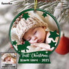 Personalized Photo Baby First Christmas Snow Globe Ornament OB304 23O36 thumb 1