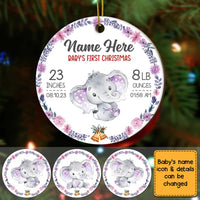 Personalized Elephant Baby First Christmas Ornament OB82 73O58 thumb 1
