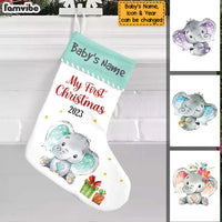 Personalized Elephant Baby First Christmas Stocking SB151 85O58 thumb 1