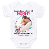 Personalized Gift For First Mother's Day Photo Custom Baby Onesie 32751 thumb 1