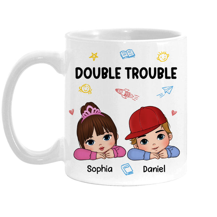 Personalized Family Gift Double Trouble Mug 34579 1