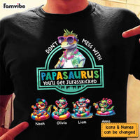 Personalized Gift For Grandpa Don't Mess With Papasaurus Summer Shirt - Hoodie - Sweatshirt 33804 thumb 1