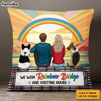 Personalized Gift For Dog Lovers Rainbow Bridge Had Visiting Hours Pillow 34012 thumb 1
