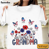 Personalized Gift for Grandma USA flag butterfly Shirt - Hoodie - Sweatshirt 34030 thumb 1