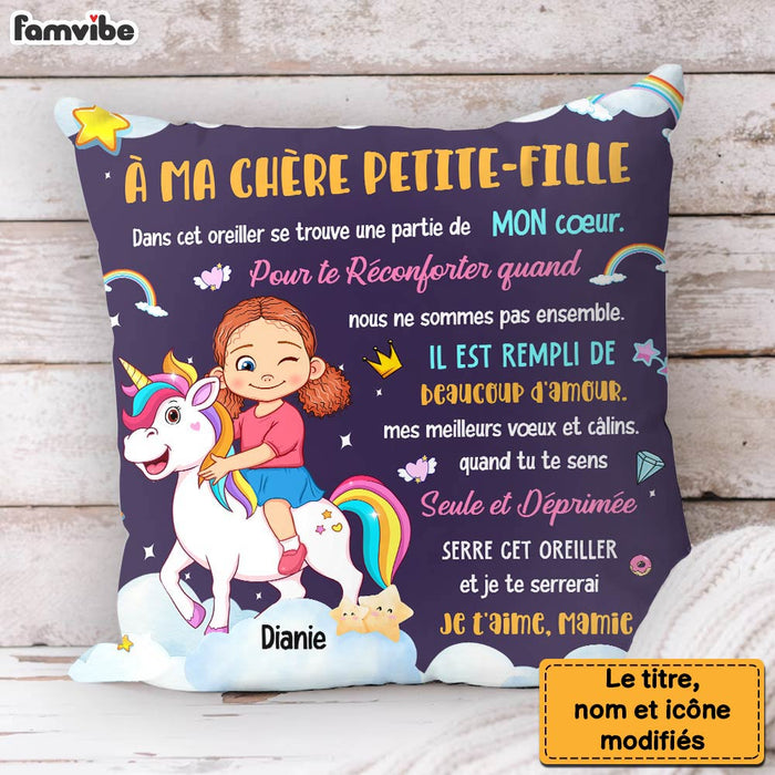 Personalized Gift For Granddaughter Unicorn French Pillow 30765 1