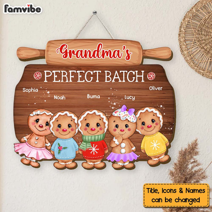 Personalized Grandma's Perfect Batch Wood Sign 28267 1
