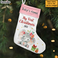 Personalized Elephant Baby First Christmas Stocking SB151 85O58 thumb 1