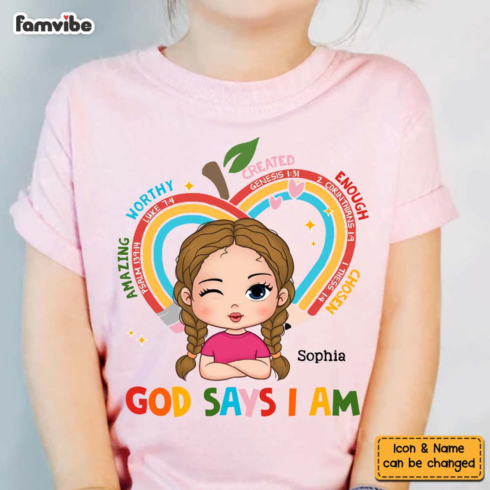 Personalized Gift For Granddaughter School Theme God Says Kid T Shirt - Kid Hoodie - Kid Sweatshirt 34045 1