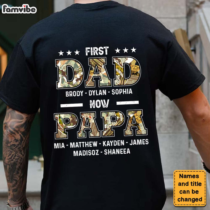 Personalized First Dad Now Papa Shirt 33559 1