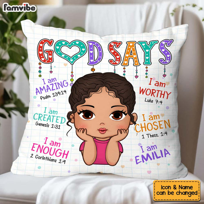 Personalized Gift for Granddaughter God say I Am Pillow 32873 1