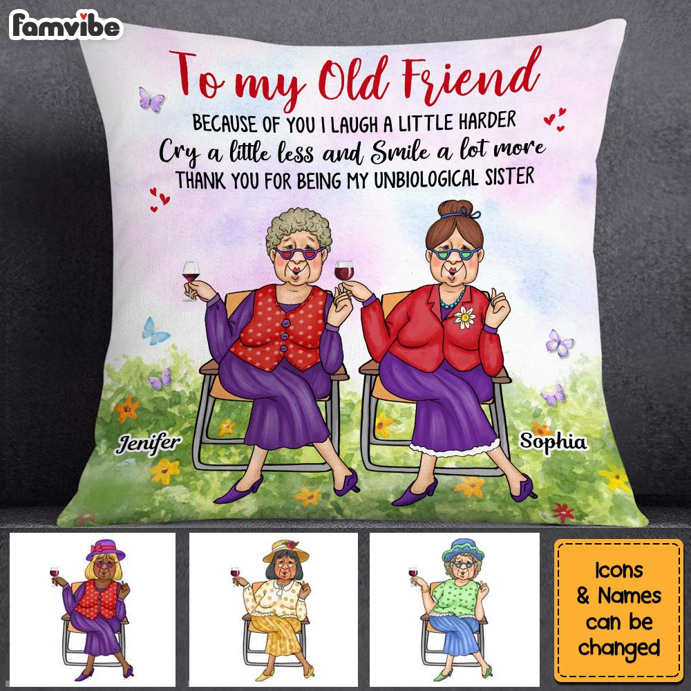 Personalized Gift To My Old Friend Pillow 32862 Primary Mockup