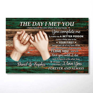 Personalized Couple Gift For Him For Her The Day I Met You Poster 37290 Primary Mockup