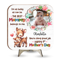 Personalized Gift For First Mother's Day Photo Custom 2 Layered Separate Wooden Plaque 32750 thumb 1