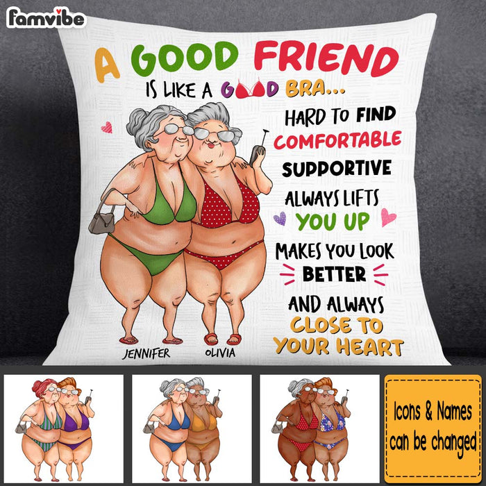 Personalized Gift to my Good Friend Good Bra Pillow 32557 1
