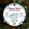 Personalized Elephant Baby First Christmas Ornament OB82 73O58 1