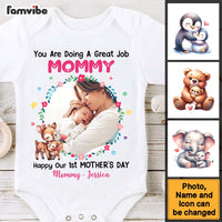 Personalized Gift For First Mother's Day Photo Custom Baby Onesie 32751 thumb 1