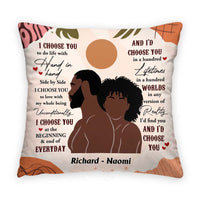 Personalized Gift For Couple I Choose You Boho Style Pillow 32826 thumb 1