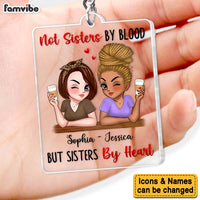 Personalized Gift For Friends Sisters By Heart Acrylic Keychain 34840 thumb 1