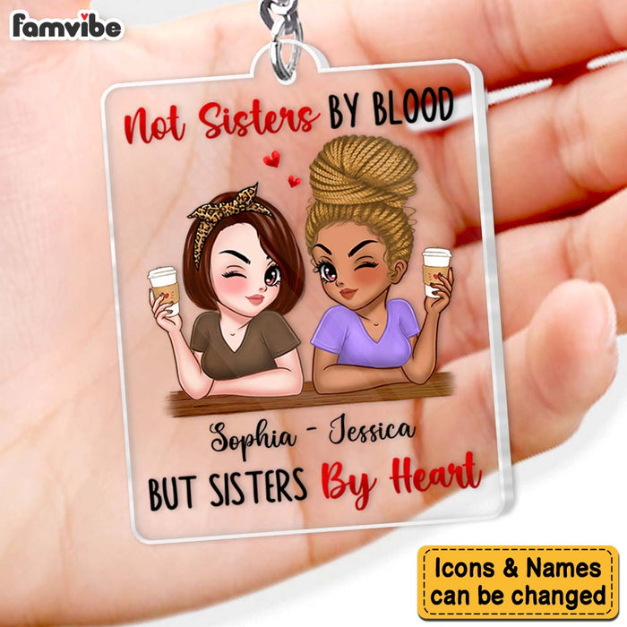 Personalized Gift For Friends Sisters By Heart Acrylic Keychain 34840 1
