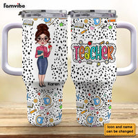 Personalized Gift For Teacher Custom Title 40oz Tumbler With Straw 34560 thumb 1