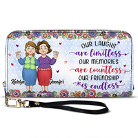 Personalized Gift For Old Friends Leather Long Wallet 33901 thumb 1