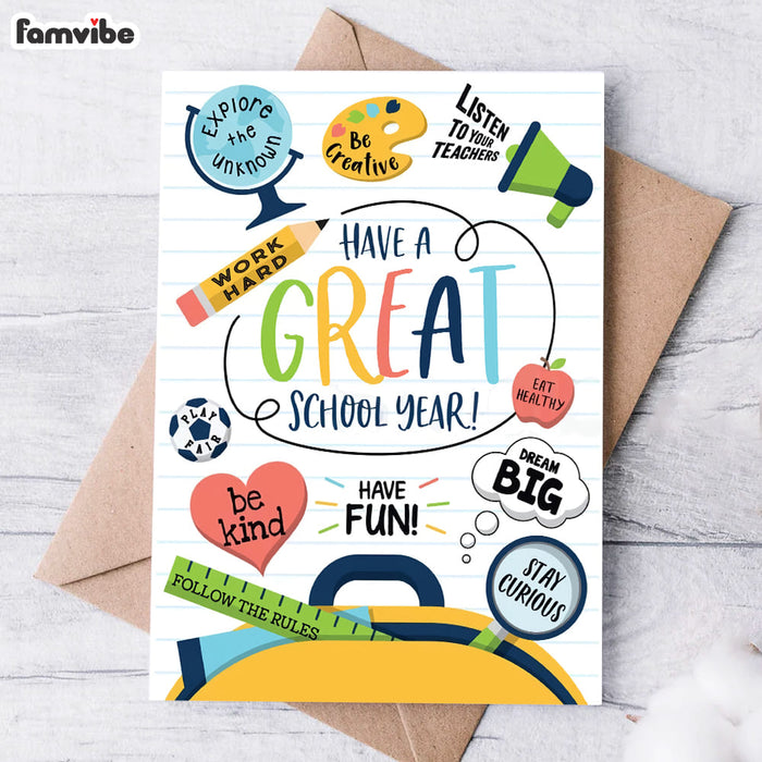 Back to School 1st Day Card 1