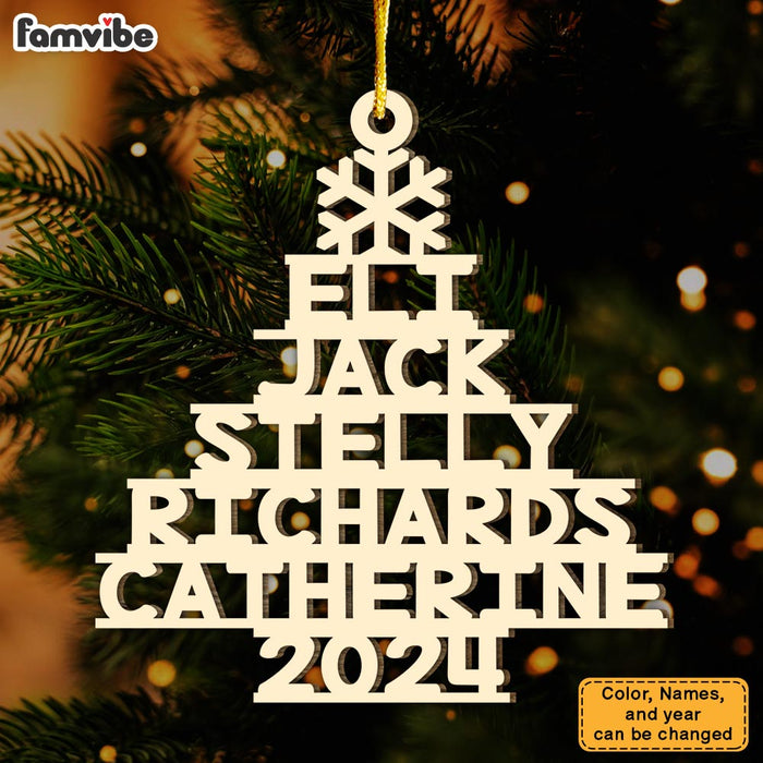 Personalized Christmas Tree Family Name Ornament 30285 1