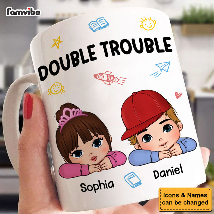 Personalized Family Gift Double Trouble Mug 34579 1