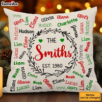 Personalized Family Word Art Name Created In A Moment, Treasured Forever Pillow 36458 thumb 1