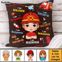 Personalized Gift For Grandson Firefighter Custom Name Pillow 30876 thumb 1