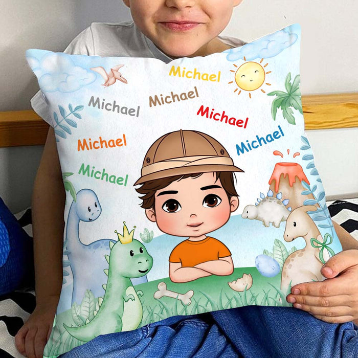 Personalized Gift For Granddaughter Dinosaur Custom Name Pillow 30837 1