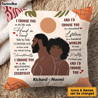 Personalized Gift For Couple I Choose You Boho Style Pillow 32826 thumb 1