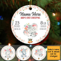 Personalized Elephant Baby First Christmas Ornament OB82 73O58 thumb 1