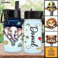 Personalized Gift For Grandson Animal Name Kids Water Bottle 32628 thumb 1