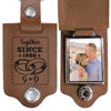 Personalized Together Since Couple Leather Photo Keychain 30269 1