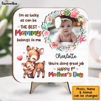 Personalized Gift For First Mother's Day Photo Custom 2 Layered Separate Wooden Plaque 32750 thumb 1