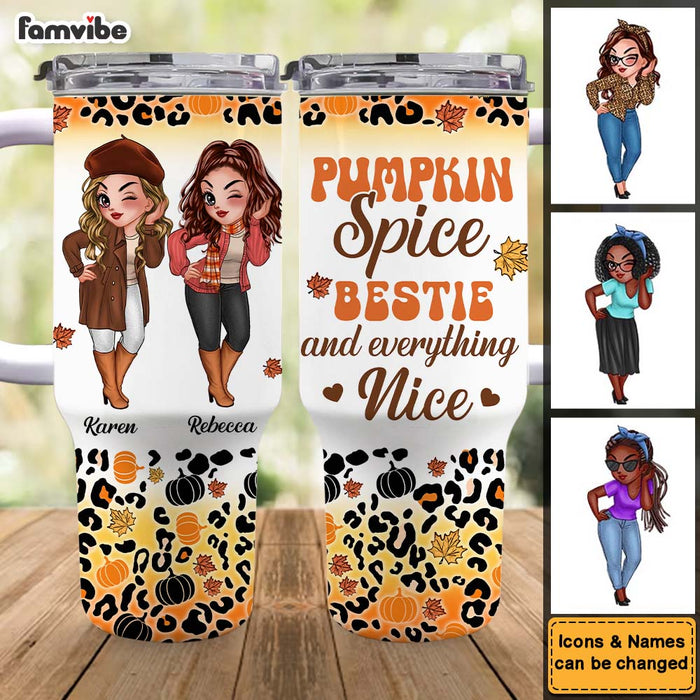 Personalized Fall Vibes Pumpkin Spices 40oz Tumbler With Straw 34098 1