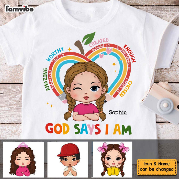 Personalized Gift For Granddaughter School Theme God Says Kid T Shirt - Kid Hoodie - Kid Sweatshirt 34045 1