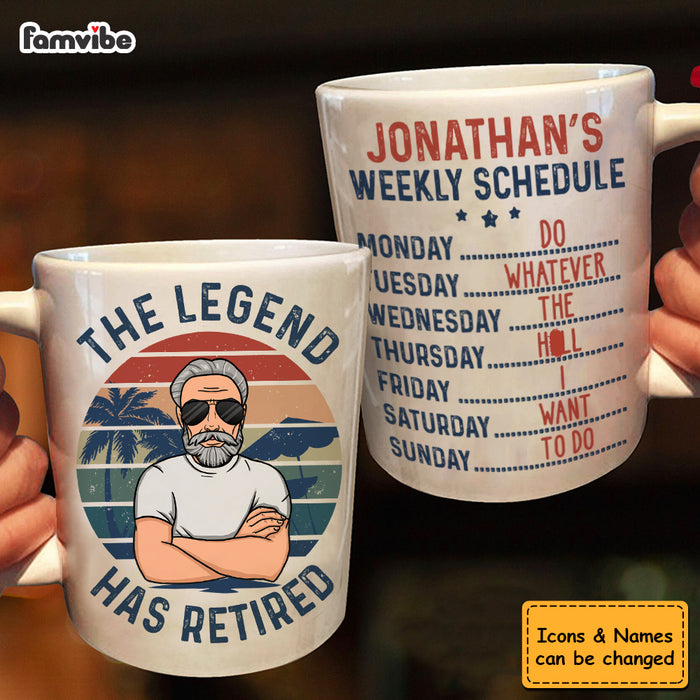 Personalized Gift For Dad Grandpa The Legend Has Retired Mug 33058 1
