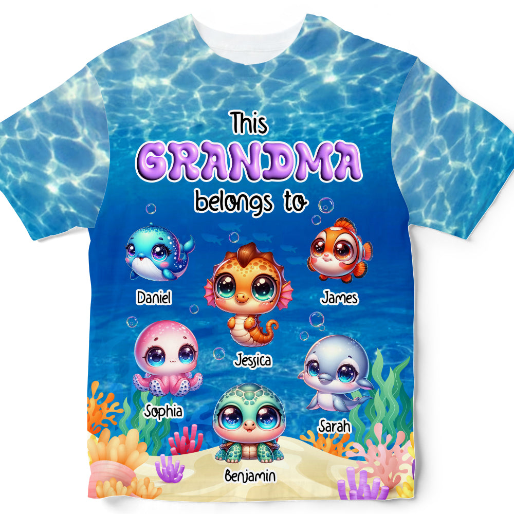 Personalized Gift For Grandma This Grandma Belongs To All-over Print T Shirt - Hoodie - Sweatshirt 32760 Primary Mockup