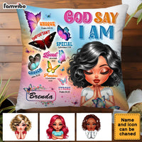 Personalized Gift For Daughter Affirmation I God Says Pillow 32819 thumb 1