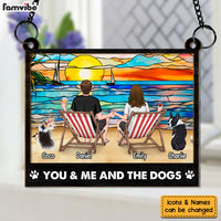 Personalized You And Me And The Dogs Acrylic Mix Wood Suncatcher Ornament 34006 thumb 1