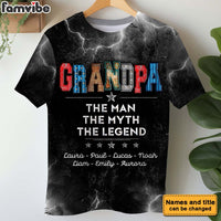 Personalized Gift For Grandpa The Man The Myth The Legend All-over Print T Shirt - Hoodie - Sweatshirt 32736 thumb 1